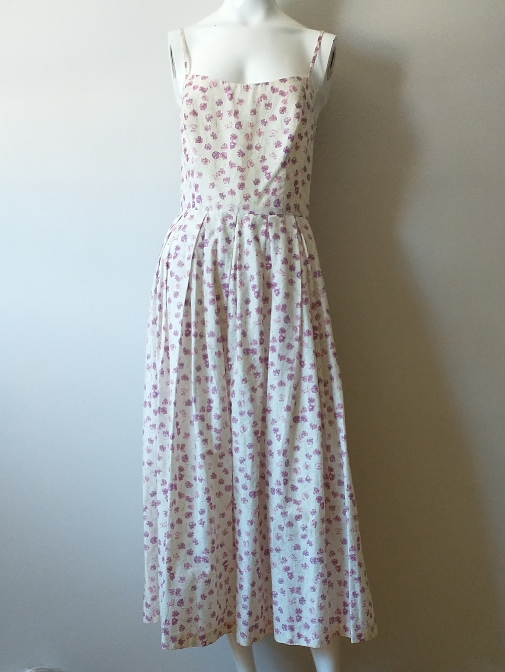 ABS Allen Schwartz Maxi Dress 4 Pink Purple Floral Cottagecore Sleeveles*READ